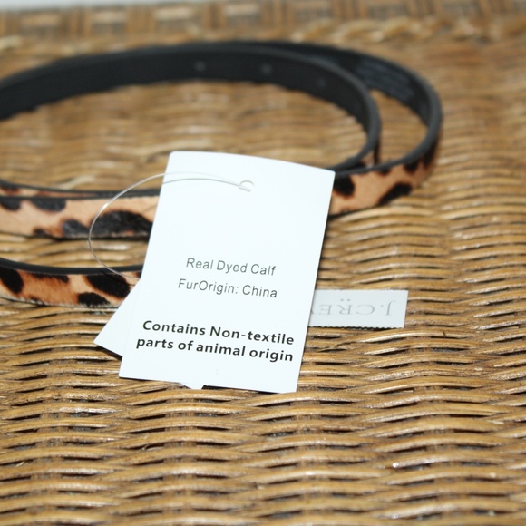 J. Crew.  Leopard Print Genuine Italian Leather Belt. main image 5